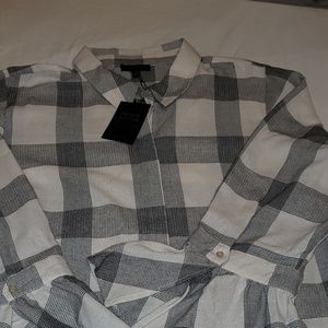 *NWT* Lane Bryant Plaid Bell Sleeve Top
